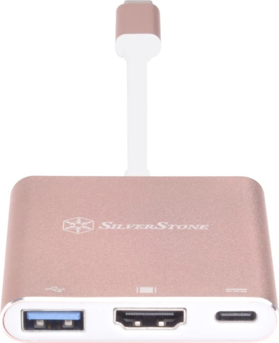 SilverStone EP08 USB 3.0 Typ-C auf HDMI Adapter, pink