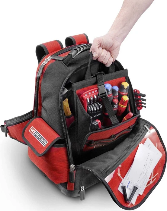 Facom Notebook Rucksack Passend für maximal: 38,1 cm (15") Schwarz, Rot