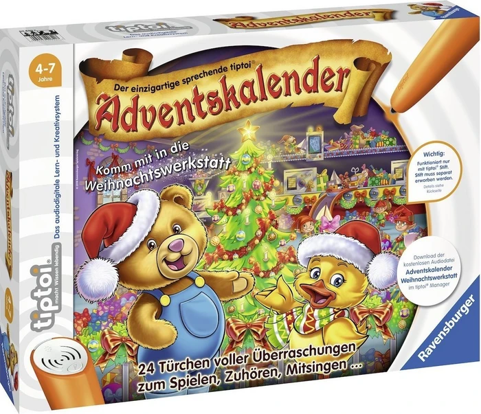 Ravensburger tiptoi Spiel: Adventskalender - Weihnachtswerkstatt