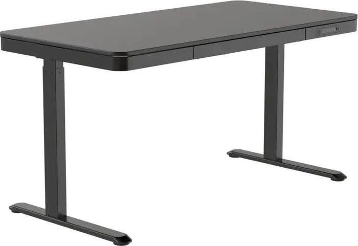 Activejet ET119W-C elektrisch höhenverstellbarer Sitz-Steh-Schreibtisch 140x70cm schwarz/schwarz
