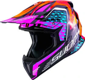 Suomy X-Wing Motley schwarz/orange/rosa/blau