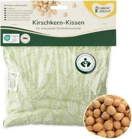 Grünspecht Kirschkern-Kissen 24 x 22cm Wärmekissen grün
