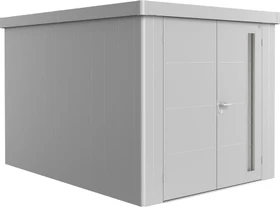 Biohort Neo 4B Gerätehaus mit Doppeltür silber-metallic