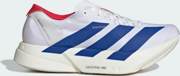 adidas Adizero Adios Pro 4 cloud white/royal blue/pure ruby (Herren)