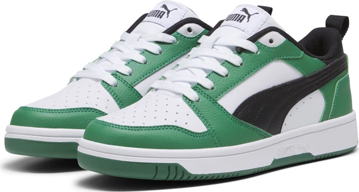 Puma Rebound V6 Lo puma white/puma black/archive green (Junior)