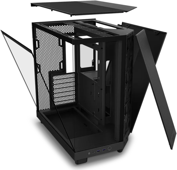 NZXT H6 Flow Black, schwarz, Glasfenster