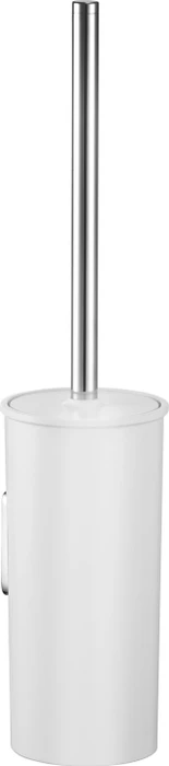 Keuco Collection Moll Toilettenbürstengarnitur aus Kunststoff mit Deckel verchromt/weiß