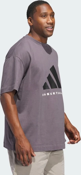 adidas Basketball genderneutral T-Shirt kurzarm grey strata