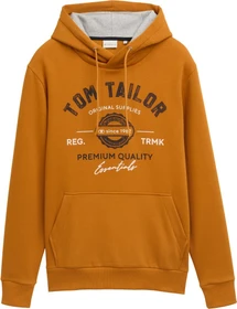 Tom Tailor Logo-Print Hoodie peanut butter brown (Herren)
