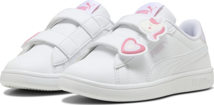 Puma Smash 3.0 Badges puma white/magic rose/lilac frost (Junior)