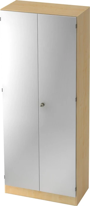 Hammerbacher Schrank 5OH V6100, Streifengriff, ahorn/silber, Schrankwand