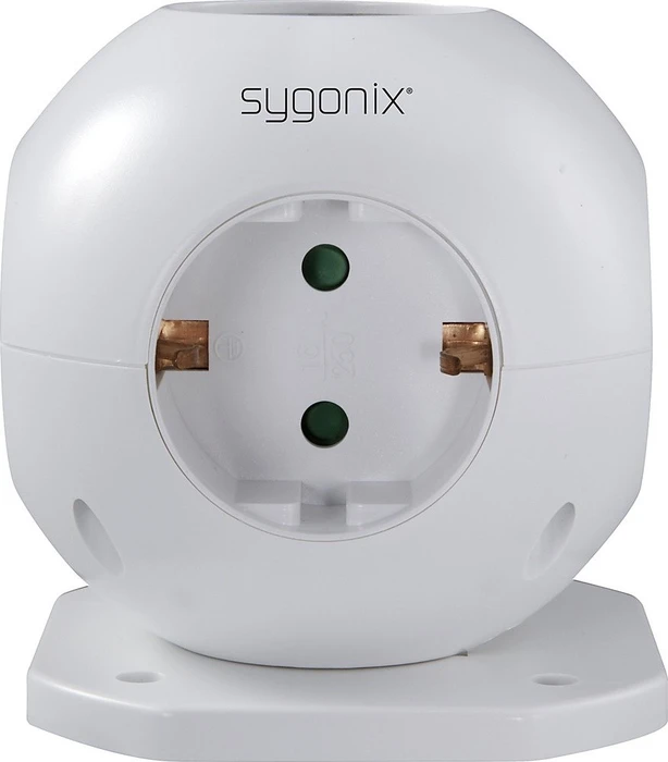 Sygonix Steckdosenwürfel in Globusform, 5-fach, 1.4m, weiß