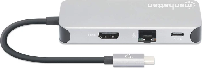 Manhattan 8-in-1 Docking Station, USB-C 3.0 [Stecker]