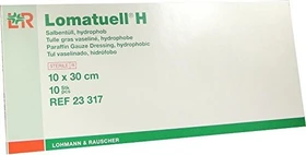 Lohmann & Rauscher Lomatuell H Salbentüll Kompressen, 10 x 30cm, 10 Stück