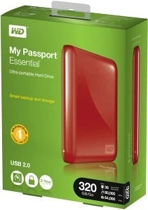 Western Digital WD My Passport Essential New rot 320GB, USB 2.0