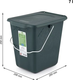 Rotho Greenline Komposteimer 7l beech green