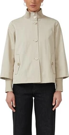 s.Oliver Relaxed Fit mit Rippbündchen-Details Jacke beige (Damen)