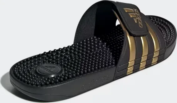 adidas Adissage core black/gold metallic