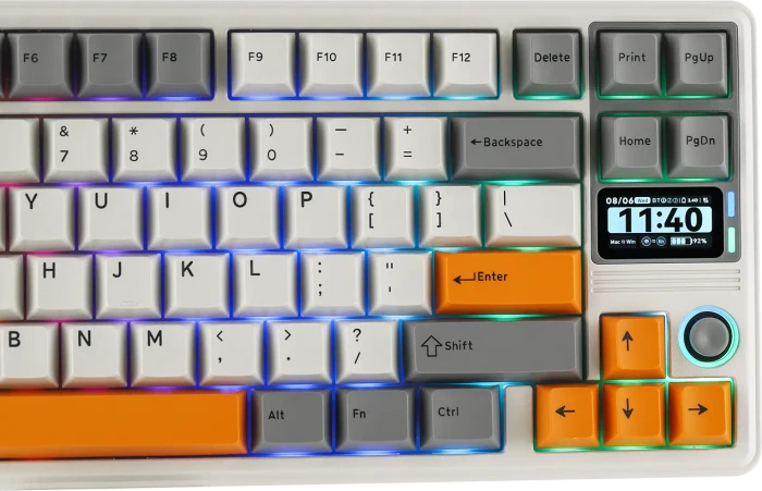 Epomaker RT85 Wireless, Gray White, LEDs RGB, hot-swap, Epomaker Creamy Jade, USB/Bluetooth, US