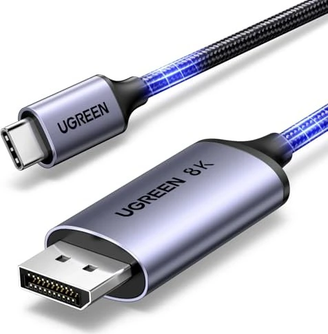 Ugreen CM556 USB-C [Stecker] auf DisplayPort 1.4 [Stecker] Adapterkabel, 1m