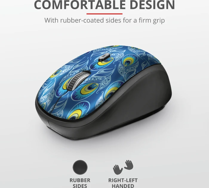 Trust Yvi Wireless Mouse Peacock, USB