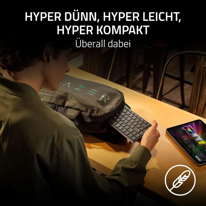 Razer Joro Portable Wireless Gaming Keyboard, schwarz, LEDs RGB, USB/Bluetooth, US