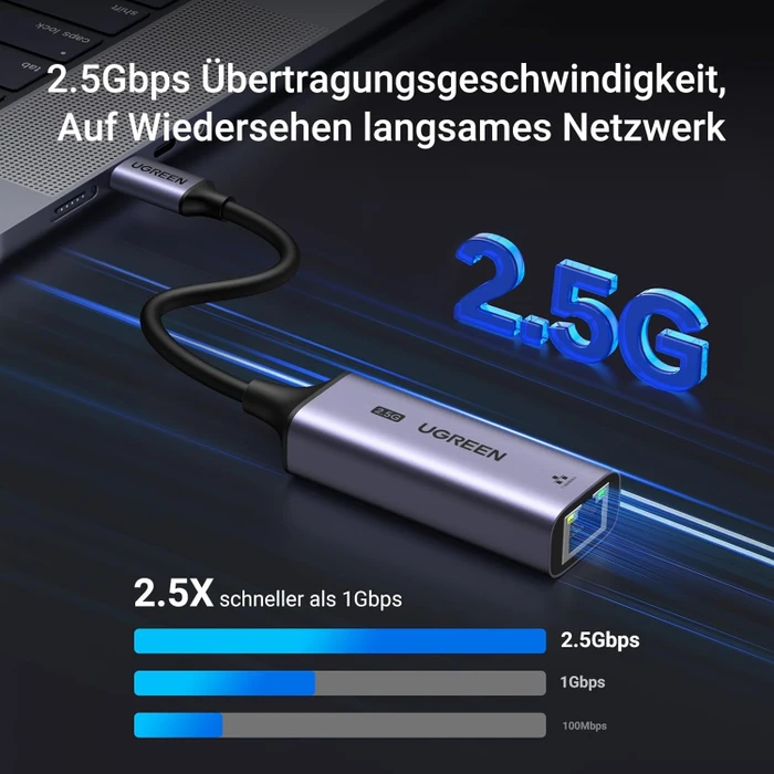 Ugreen CM648 LAN-Adapter, USB-C 3.0 [Stecker]