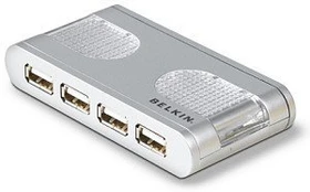 Belkin Hi-Speed USB 2.0 7-port Leucht-Hub silber