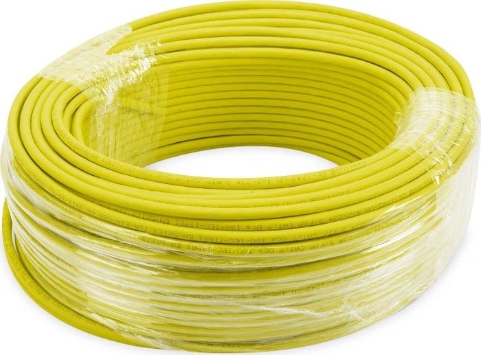 Digitus Professional Twisted-Pair Simplex Verlegekabel Dca, Cat7a, S/FTP, ohne Stecker, 100m, gelb
