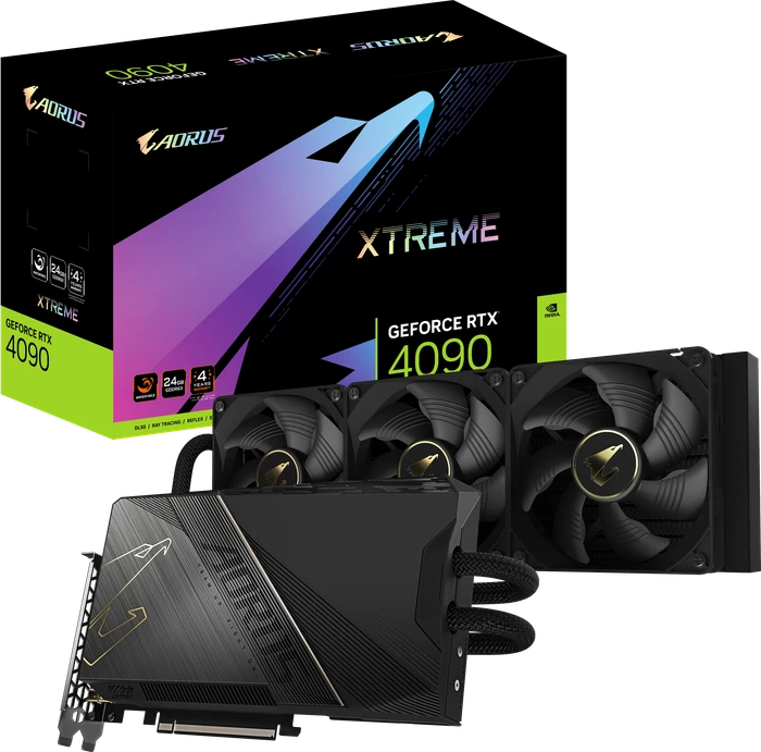 GIGABYTE AORUS GeForce RTX 4090 Xtreme Waterforce 24G, 24GB GDDR6X, HDMI, 3x DP