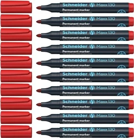 Schneider Maxx 130 Permanentmarker rot, 10er-Pack