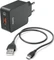 Hama Ladeset Micro USB QC 3.0 + USB-C-Kabel 1.5m schwarz Vorschaubild