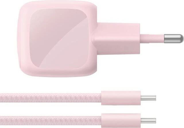 Belkin BoostCharge USB-C-Ladegerät + USB-C/USB-C-Kabel (30W) rosa