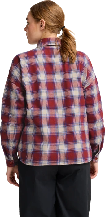 Jack Wolfskin Baja Flannel Hemd langarm check merlot (Damen)