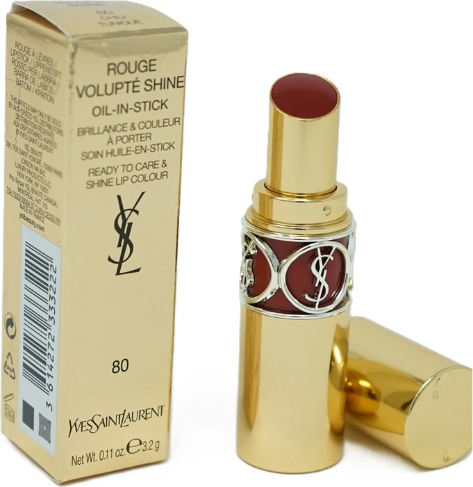 Yves Saint Laurent Rouge Volupté Shine Lippenstift 80 Orange Marceau LSF15, 4g