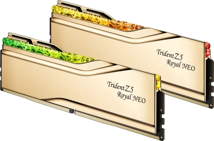 G.Skill Trident Z5 Royal NEO RGB Gold UDIMM 32GB Kit, DDR5-6000, CL26-36-36-96