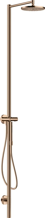 Hansgrohe Axor Starck Duschsäule mit Thermostat und Kopfbrause 240 1jet polished red gold