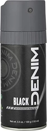 Denim Black Deodorant Spray, 150ml