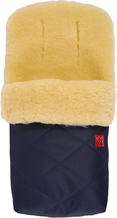 Kaiser Natura Lammfellfußsack navy