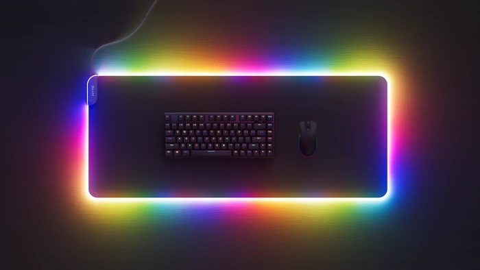 Hyte CNVS Intense Play Mat qRGB Gaming Mauspad, schwarz