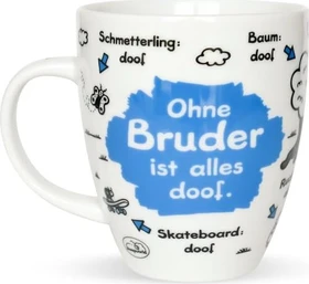 Sheepworld Kaffeebecher Ohne Bruder ist alles doof 400ml