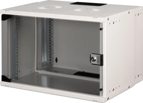 Digitus Professional SoHo Pro Line 19" Wandgehäuse 7HE, unmontiert, Sicherheitsglastür, IP20, RAL 7035, 400mm tief