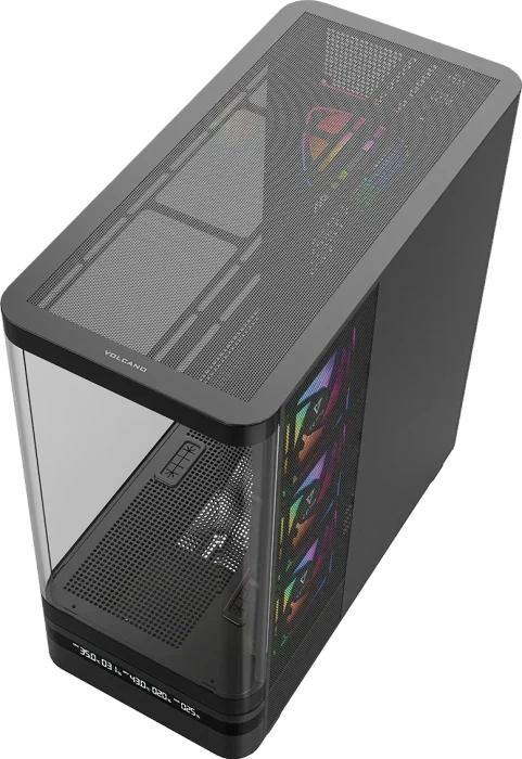 Modecom Volcano AQ200 ARGB Black, Glasfenster