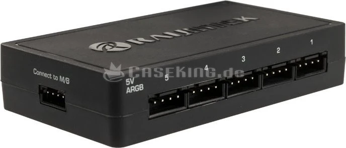 Raijintek RJK A-RGB Control Set, Lichtsteuerung 8-fach, schwarz