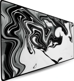 Nyfter Nyfpad XXL Liquid Premium Gaming Mousepad, 900x500mm, Design weiß/schwarz