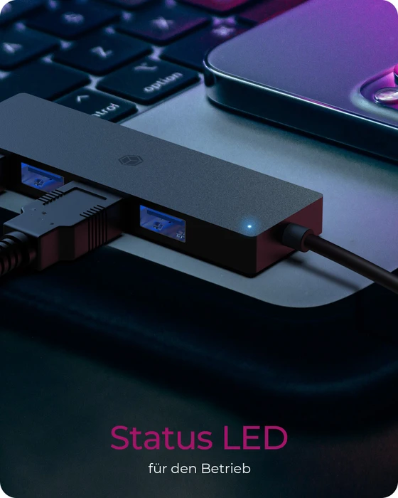 RaidSonic Icy Box IB-HUB1424-C3 4-Port Hub, USB-A/USB-C 3.0 [Stecker]