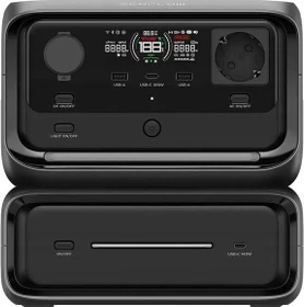 EcoFlow River 3 Plus Solargenerator schwarz + 1x Zusatzbatterie 300 Erweiterungsakku, 572Wh