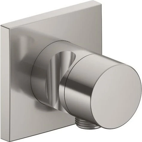 Keuco IXMO 59549 Pure 3-Wege Ab- und Umstellventil mit Schlauchanschluss und Brausehalter eckig nickel gebürstet