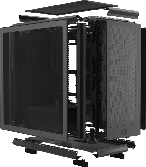 Cooler Master MasterFrame 600 Mesh, schwarz, Glasfenster