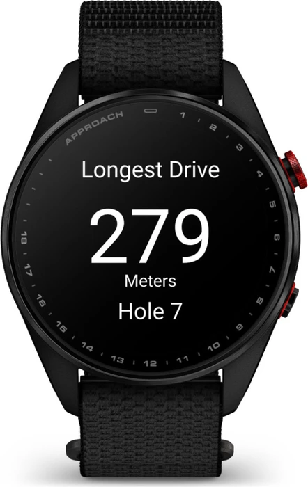 Garmin Approach S72 47mm carbon gray-red dlc titanium/black